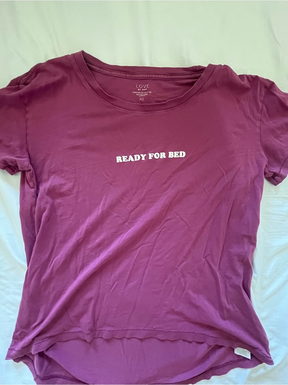 LOVE by Gap Plum Sleep Tee - READY FOR BED Graphic